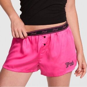🔥VS Pink Halloween bling silky sleep boxers pajama lounge shorts sz XL NWT